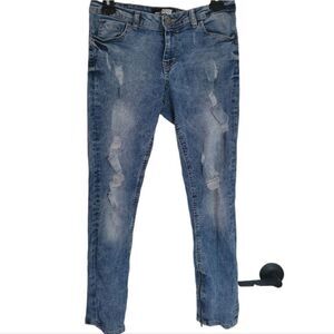 Ardene Distressed Ankle Zip Jeans